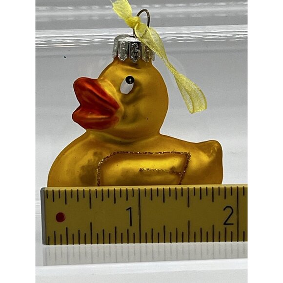 Vintage Christmas Easter Tree Glass Ornament Decoration Duck Rubber ducky set 6 - Picture 11 of 12
